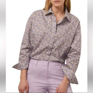 Sportscraft x LIBERTY London 🇬🇧 OVERSIZED Shirt Cotton BETSY Lilac print USL EUC